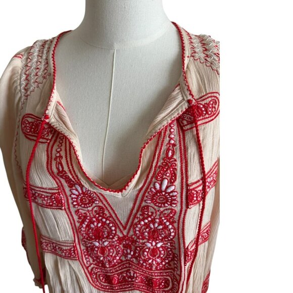 FREE PEOPLE Dress, Small Petite Boho, Mini, Long Sleeves, Hungarian insp… - Picture 5 of 6